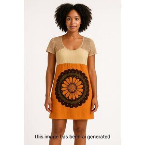 Moschino Cheap & Chic Sunflower Print Mini Dress